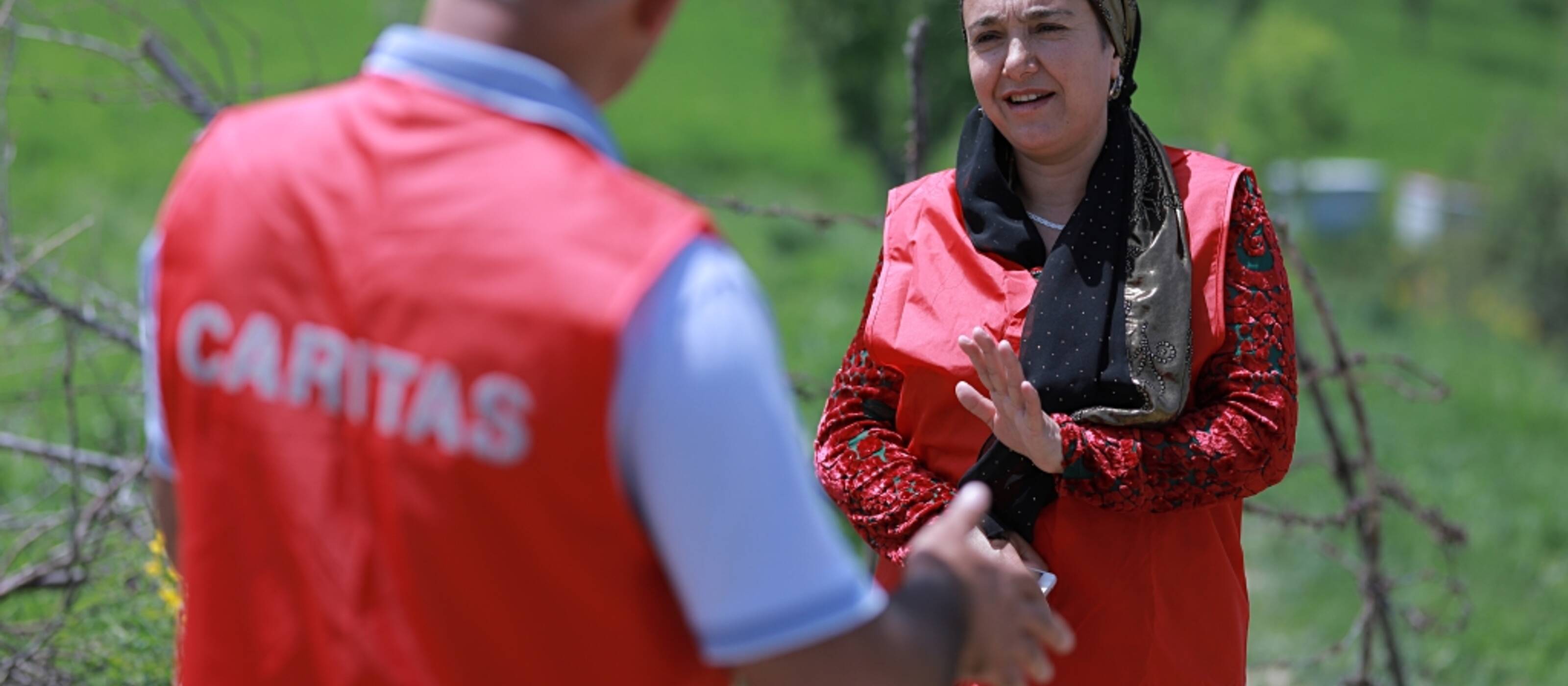 Caritas employees in Tjikistan, 2021