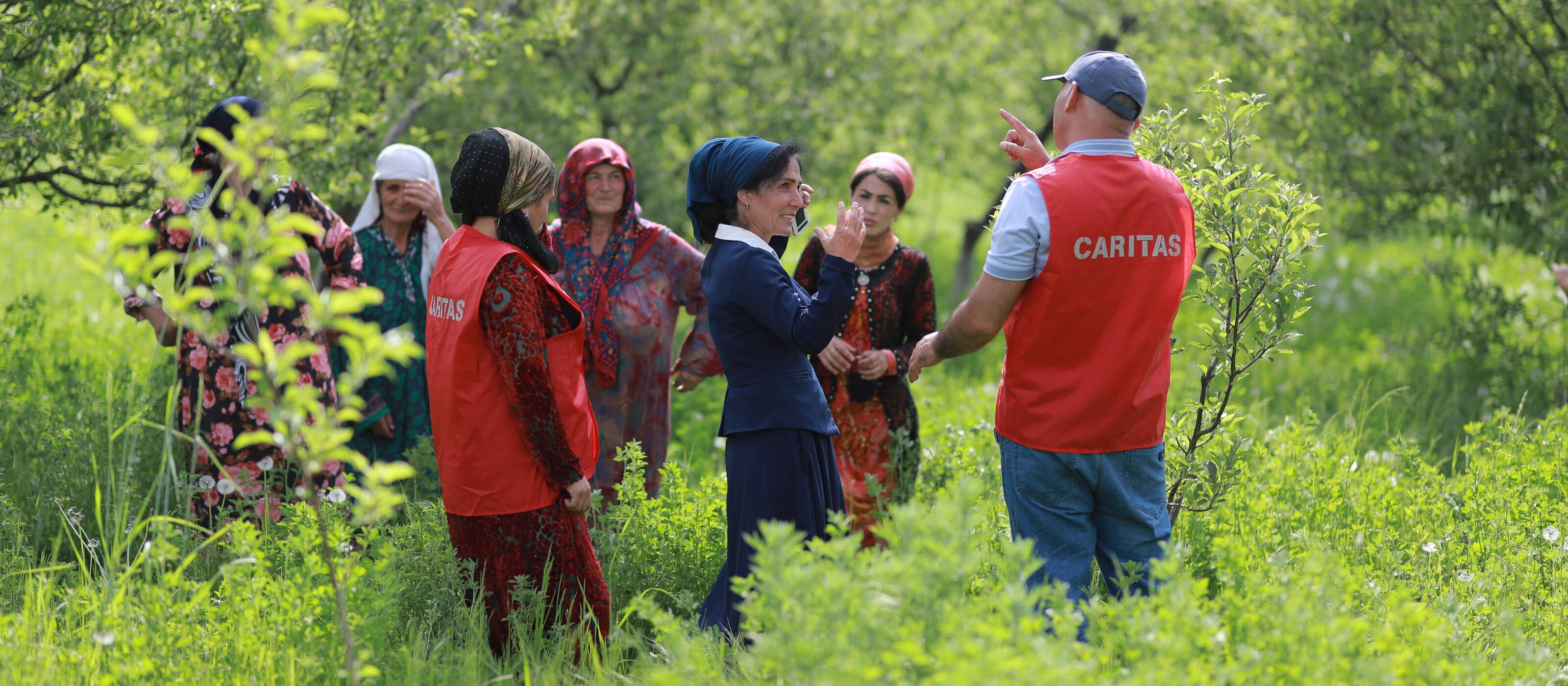Meeting on the field in Tajikistan